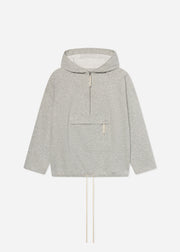 Hooded Pullover in Scuba Jersey - Heather Grey - CO Collections
